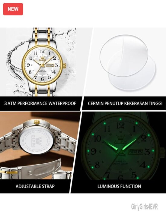 Small Face Dress Watch with Date Stainless Steel Quartz main image 7